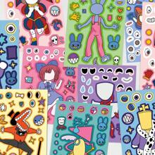 8入組漫畫數碼馬戲團貼紙筆記型電腦 吉他 滑板車貼紙 - 彩色 - 查看 1