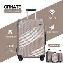 Tripcomp Luggage 3 Piece Set,Suitcase Set With Spinner Wheels Hardside Lightweight Luggage Set 20in24in28in - Gold - View 6