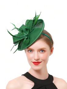 1pc Women's Kentucky Derby Fascinators Tea Party Hat Mesh Floral Feather Hair Clip Fascinator Headwear For Wedding Cocktail Mini Hats Tiny Hats Mini Top Hat Mini Cap, Gifts