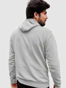 Men Hoodies - 灰色 - 查看 2