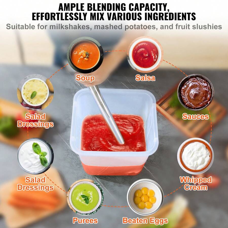 VEVOR Commercial Immersion Blender, 750W 20" Heavy Duty Hand Mixer