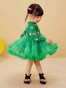 mini bala 年轻女孩连衣裙新年红色连衣裙新年连衣裙