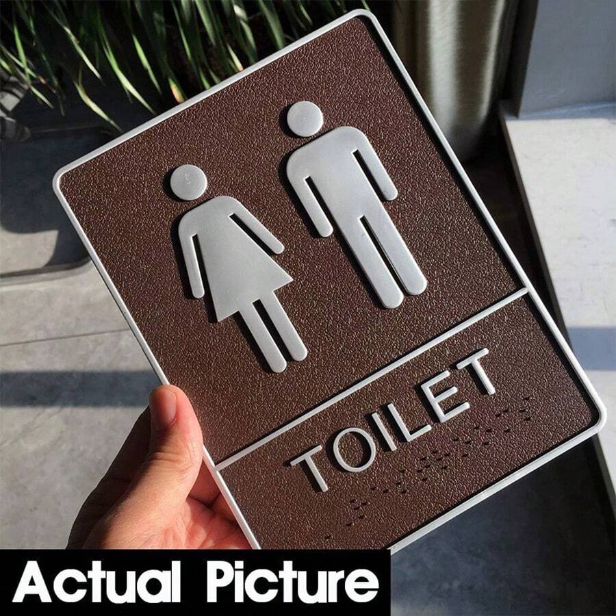 Male And Female Bathroom Signs, Hotel Office, Family Restaurant, Bathroom Door Signs - Black - View 1