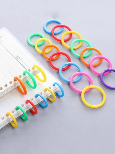 Paquete de 50 clips de papel de plástico desmontables y de colores, útiles escolares para volver al colegio