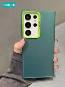 Green Basic Phone Cases 1pc Youthful And Colorful Gradient Anti-Drop Anti-Shock Dual-Layer Phone Case Compatible With Samsung Galaxy S22/S22plus/S22Ultra/S23/S23plus/S23Ultra/S24/S24plus/S24Ultra/A35/A55 [Multiple Colors Available]