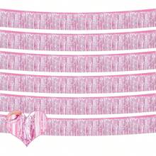 10Ft Metal Foil Tassel Banner, Metal Tassel Curtain Wall Hanging Background Tinsel Drapes Skirting Decor, Suitable For Decorating Parade Floats, Single Party, Weddings, Birthdays, Halloween, Easter Day, Party Decorations, Back To School Valentine Day