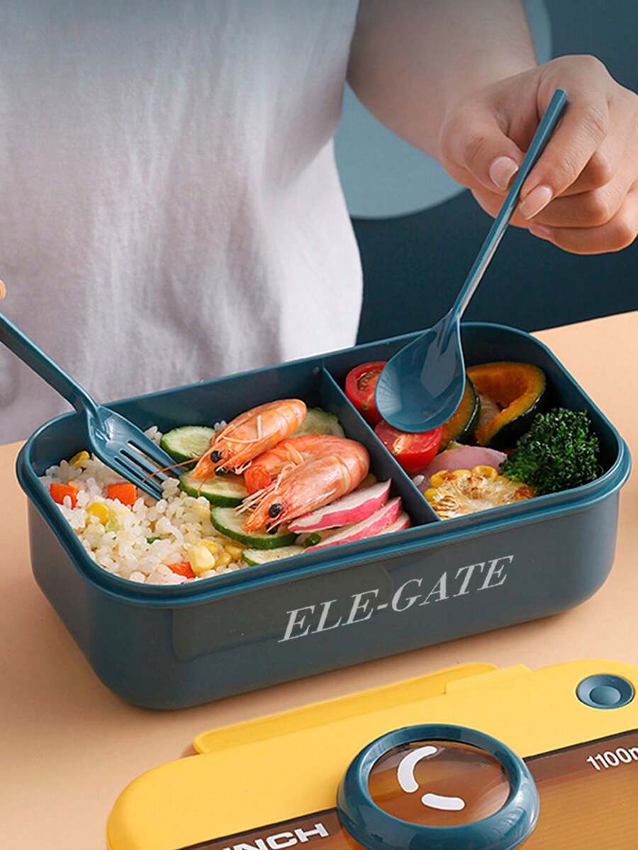 Lunch Box Camera Shaped Lunch Box Topper With Cutlery 1100ml - Multicolor - View 1