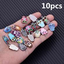 5Pcs/10Pcs/20Pcs Estilo variado de búhos de aleación con esmalte para hacer joyas. Colgante de búhos de colores, colgante de búhos DIY, accesorios de artesanía para pendientes, collares y pulseras.