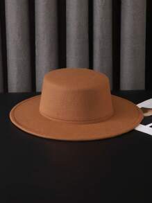 1 pezzo/2 pezzi/5 pezzi Cappello piatto in morbida lana - Bordo corto per protezione solare - Stile classico, adatto per attività all''aperto