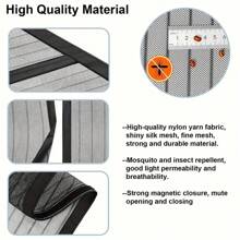 1pc Magnetic Shielding Door With Automatic Closing Net Curtain, Keep Bugs Out, Lace Mesh, Easy Install, Breathable Ideal For Various Scenes
