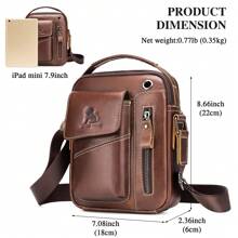 Men Crossbody Bags - Coffee Brown - View 2