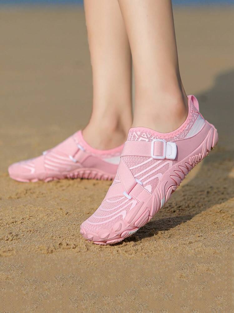 Zapatos de playa para parejas, zapatos acuáticos, zapatos de fitness, zapatos de natación de cinco dedos, zapatos de agua para exteriores - Rosa - Añade 2