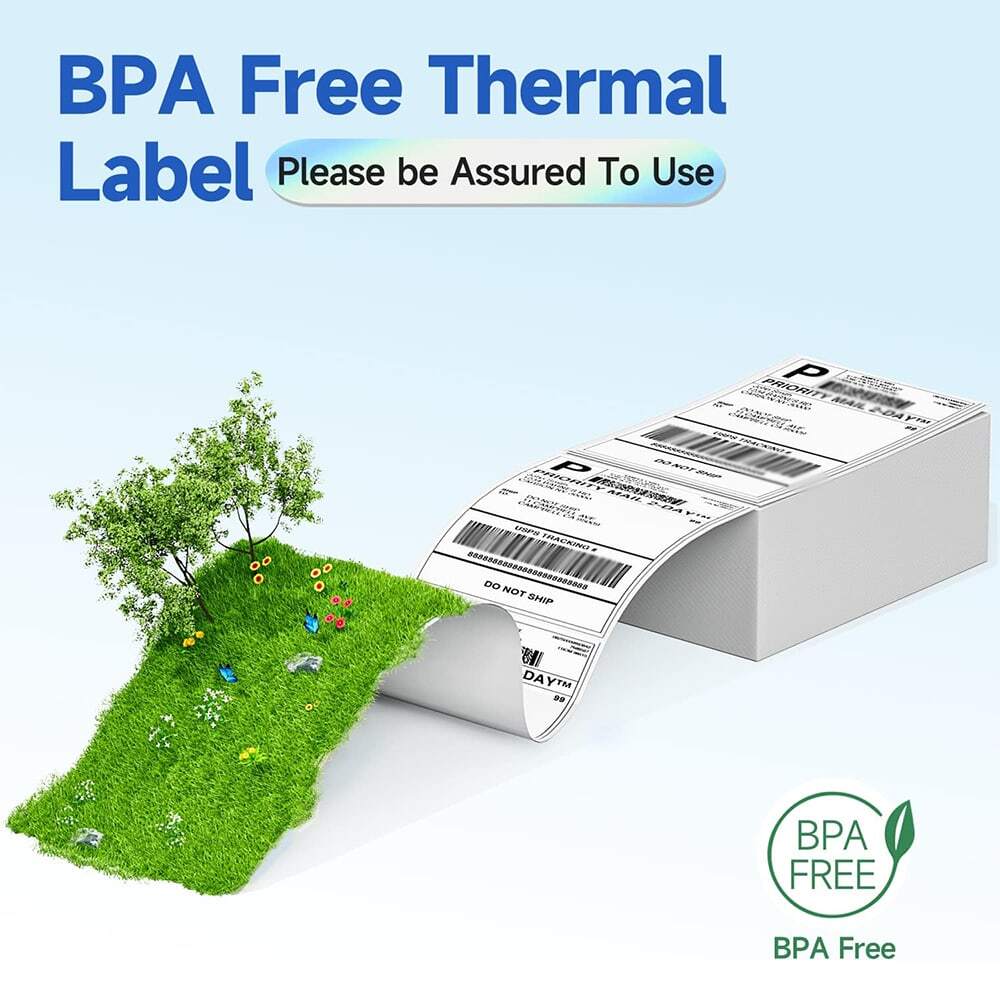 Phomemo shipping labels 500pcs 4 x 6 fan fold label compatible with