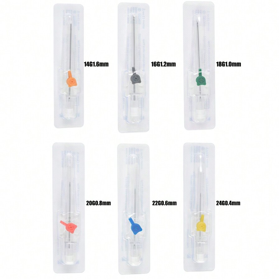 1PC Sterile Piercing I.V. Cannula With Injection Port & Wings Navel