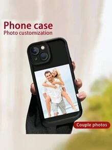 1pc Customizable Personalized Pattern Silicone Full Coverage Lens Protection Phone Case Compatible With Apple IPhone 16, 15, 14, 13, 12, 11 ProMax