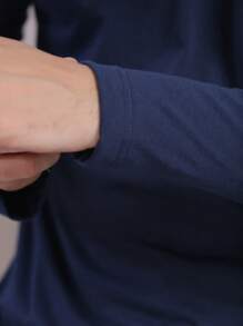 Men T-Shirts - Màu xanh hải quân - Xem 4