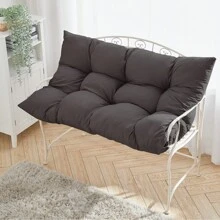 LIVINGANDHOME Living And Home Luxury Tufted Bench Cushion - 120cm Plush Seat Pad (15-17cm Thick, Dark/Light Grey)