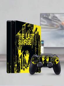 Bộ 3 miếng dán da in hình máy chơi game tương thích với PS4 Slim - Nhiều màu - Xem 1