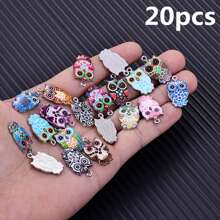 5Pcs/10Pcs/20Pcs Estilo variado de búhos de aleación con esmalte para hacer joyas. Colgante de búhos de colores, colgante de búhos DIY, accesorios de artesanía para pendientes, collares y pulseras.