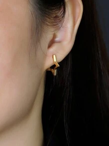 2件套镀金耳环 男女通用 耳环 新娘 婚礼 派对 INS珠宝礼物 送给朋友 女朋友 妻子 情人节 优雅 休闲。