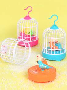 One Electric Sound Control Birdcage Lamp With Simulated Bird Chirping Sound, Children Color Accessories Randomly - Multicolor - View 7
