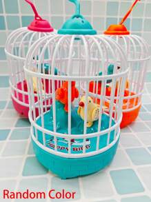 One Electric Sound Control Birdcage Lamp With Simulated Bird Chirping Sound, Children Color Accessories Randomly - Multicolor - View 3