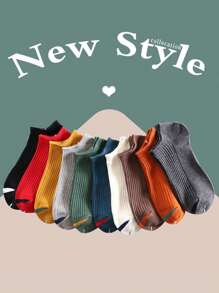 5 Pairs Random Women's Solid Color No Show Socks,Low Cut Socks ,Soft And Comfortable,Suitable For Daily Wear,Office Wear