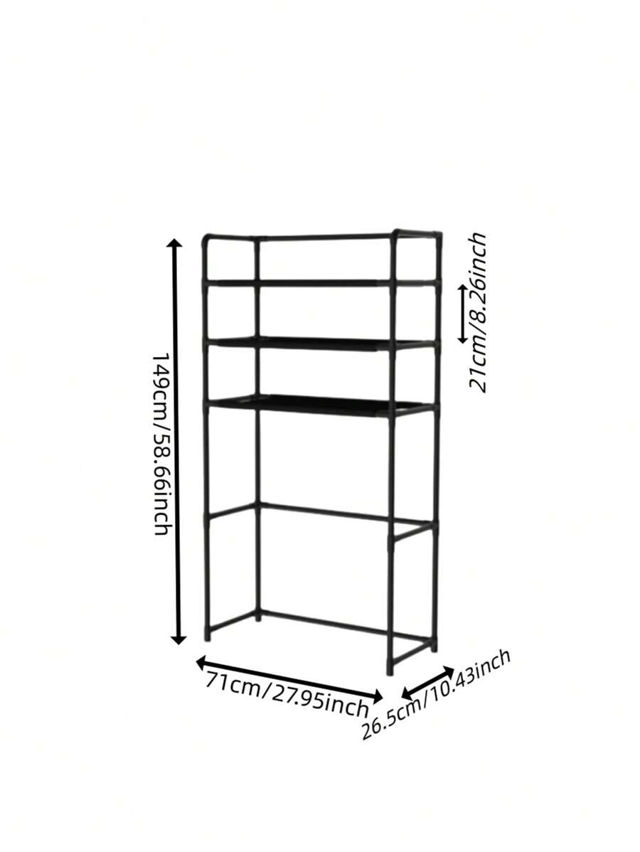 4Tier Upgraded Washing Machine Storage Rack, Extra Wide Bathroom Shelf For Toilet Top Laundry
