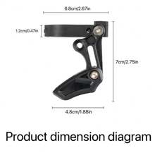 Mountain Bike Chain Guide, Unilateral Stable Chain Retention System, Front Derailleur Chain Guard Against Chain Drops - Black - View 2