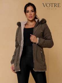 Women Trench Coats - Verde militar - Ver 5