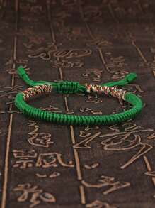 Men Buddhist Bracelet, Adjustable Colorful Rope Bracelet, Lucky Red String Bracelet - Diamond Knot Bracelet - View 8