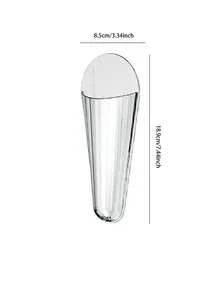 1pc Wall-Mounted Plastic Scissor Holder With Adhesive Backing, Multifunctional Kitchen Scissor Rack, Chopstick Holder For Kitchen Storage - Transparent - View 3