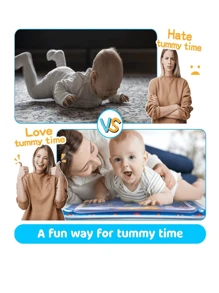 1 pièce Tapis de jeu gonflable en forme de dauphin, tapis d'eau épaissi, tapis de jeu pour bébé, tapis de jeu, tapis de bébé, aire de jeu pour bébé, jouets pour bébé, tapis de sommeil pour bébé