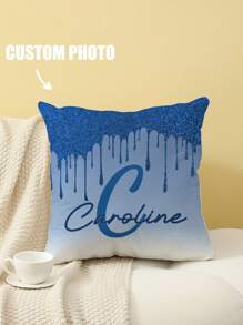 1pc Personalized Pillowcase With Name Customized, Boy And Girl Birthday Graduation Gift, Parent Gift, Single Side Print, Without Filler. - Multicolor - View 2