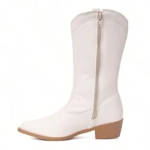 Women Mid-Calf Boots - 白色 - 查看 4