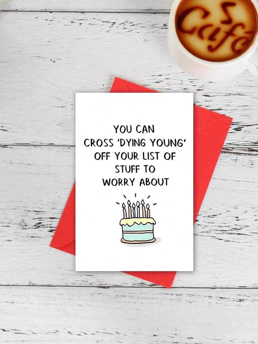 Thiệp Chúc Mừng Sinh Nhật Hài Hước Và Hài Hước, Thiệp Quà Tặng Sinh Nhật, Thẻ Vật Phẩm Đặc Biệt Cho Bạn Thân, Thiệp Chúc Mừng Quà Tặng Kèm Phong Bì - trắng - Xem 1