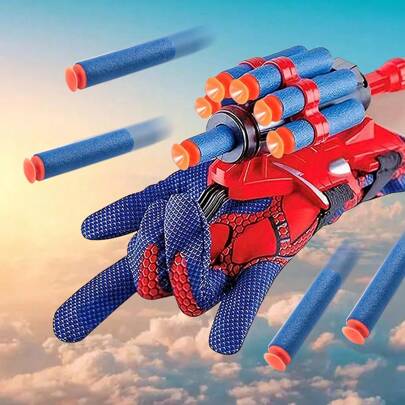 مسدس قفاز لزخرفة عيد الميلاد، رصاصة من الرغوة البلاستيكية لعبة كرة عنكبوتية تعمل بشفط، دعامة تنكر للأبطال، لعبة تفاعلية للأطفال للارتداء على الذراع، أفضل هدية للأولاد في أعياد المهرجانات، أدوات الحاسب للأولاد، الألعاب للأطفال، هدايا للأولاد، ألعاب للأولاد، ألعاب للأطفال