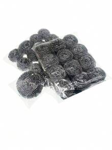 Stainless Steel Scrub Sponge, Scratch-Resistant Kitchen Cleaning Tool - Silver - View 5