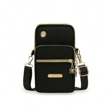 Armband Bag For Sports Running, Mini Nylon Crossbody Phone Bag, Multi Zipper Purse For Women