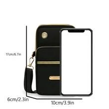 Armband Bag For Sports Running, Mini Nylon Crossbody Phone Bag, Multi Zipper Purse For Women