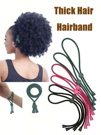 1pc 2024 New Product Adjustable Hair Ties For Thick Hair&Natural Hair,No Damage Ponytail Holders,Easy To Use For Buns, Soft Locs, Dreads,Curly Hair&Afro Puffs Accessories, Yoga, Makeup, Skin Care,Face Wash, Bathroom Hair Accessories,Beach Vacation,3 Colors Bracelet Hair Ties,Gym Hair Band Headband Turban Headband Sweatband