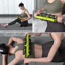 3-In-1 Multi-Functional Circular Massage Tool With Manual Leg Roller, Muscle Massager Stick And Hard Massage Roller - Green - View 4