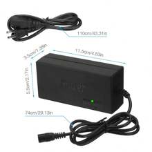 96W Universal Laptop Charger Adapter For Notebook 12-24V Adjustable PowerSupply~
