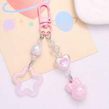 1 Móc Khóa Ngôi Sao Năm Cánh Acrylic Rỗng Unisex, Có Chuông Kem Nhiều Màu Sắc Và Bùa Trái Tim, Món Quà Lý Tưởng Cho Cặp Đôi Và Những Người Bạn Thân Nhất - Nhiều màu - Xem 7