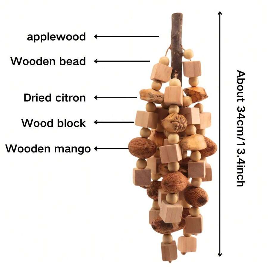 Assorted Parrot Toy Natural Wood Blocks, Mango Wood, Sandstone, For