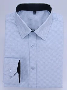Men Shirts - 淺藍色 - 查看 7