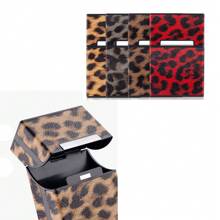 Magnetischer Zigarettenetui für Frauen und Männer, Lederbox Halter Raucher Zubehör, Zigarettenhalter, Deckel, Zigarettenaufbewahrung