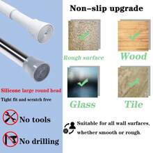 Shower Curtain Rods - White - View 3