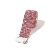 12排自粘鑲嵌石帶，DIY串珠筆，玻璃石貼紙，服裝鞋履熱轉印膠帶