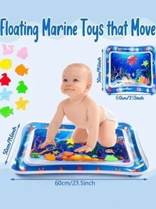 1 pièce Tapis de jeu gonflable en forme de dauphin, tapis d'eau épaissi, tapis de jeu pour bébé, tapis de jeu, tapis de bébé, aire de jeu pour bébé, jouets pour bébé, tapis de sommeil pour bébé